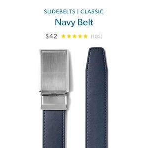 Brand New Classic Navy Slidebelt